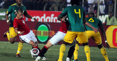 لقطة من مباراة مصر وجنوب أفريقيا