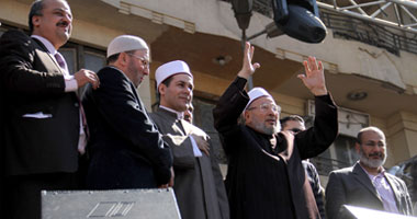 القرضاوى خلال خطبة الجمعة بميدان التحرير