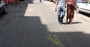 جماعات الإيموز وراء الرسومات الغريبة على شوارع وسط البلد - تصوير: محسن بيومى