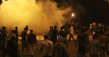 جانب من الاحتجاجات أمام السفارة الإسرائيلية فى القاهرة 