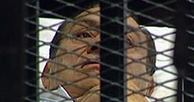 حسنى مبارك أثناء محاكمته